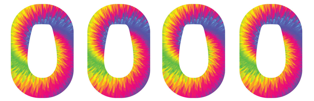 Rainbow Tie Dye Dexcom G6 Patch Tape - Pump Peelz Rainbow Tie Dye Dexcom G6 Patch Tape - Pump Peelz