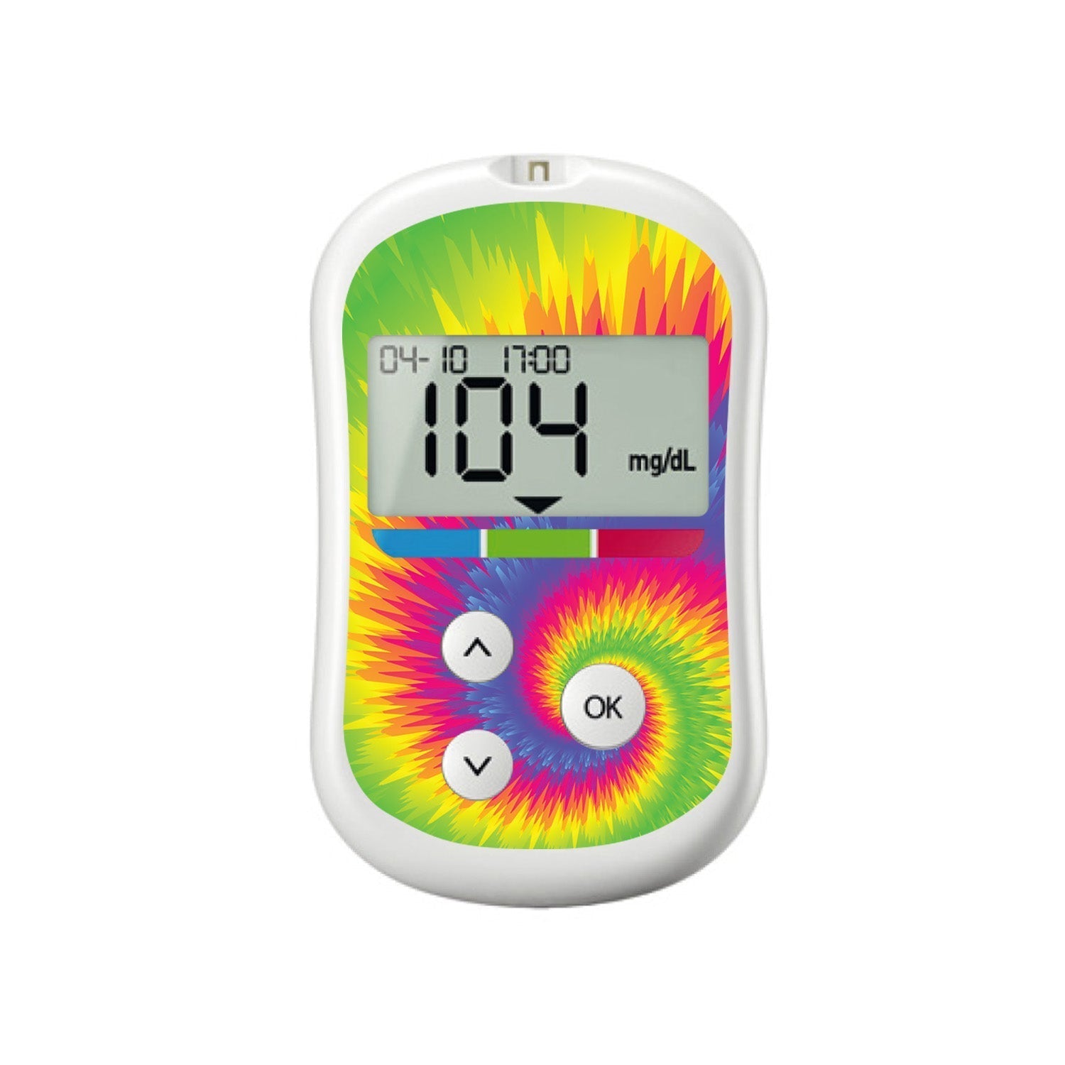 Rainbow Tie Dye for OneTouch Verio Flex Glucometer Rainbow Tie Dye for OneTouch Verio Flex Glucometer