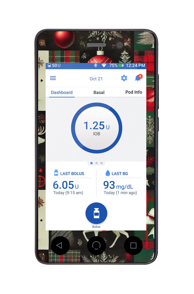 Reindeer Paper Sticker for Omnipod DASH® PDM – Pump Peelz Reindeer Paper Sticker for Omnipod DASH® PDM – Pump Peelz
