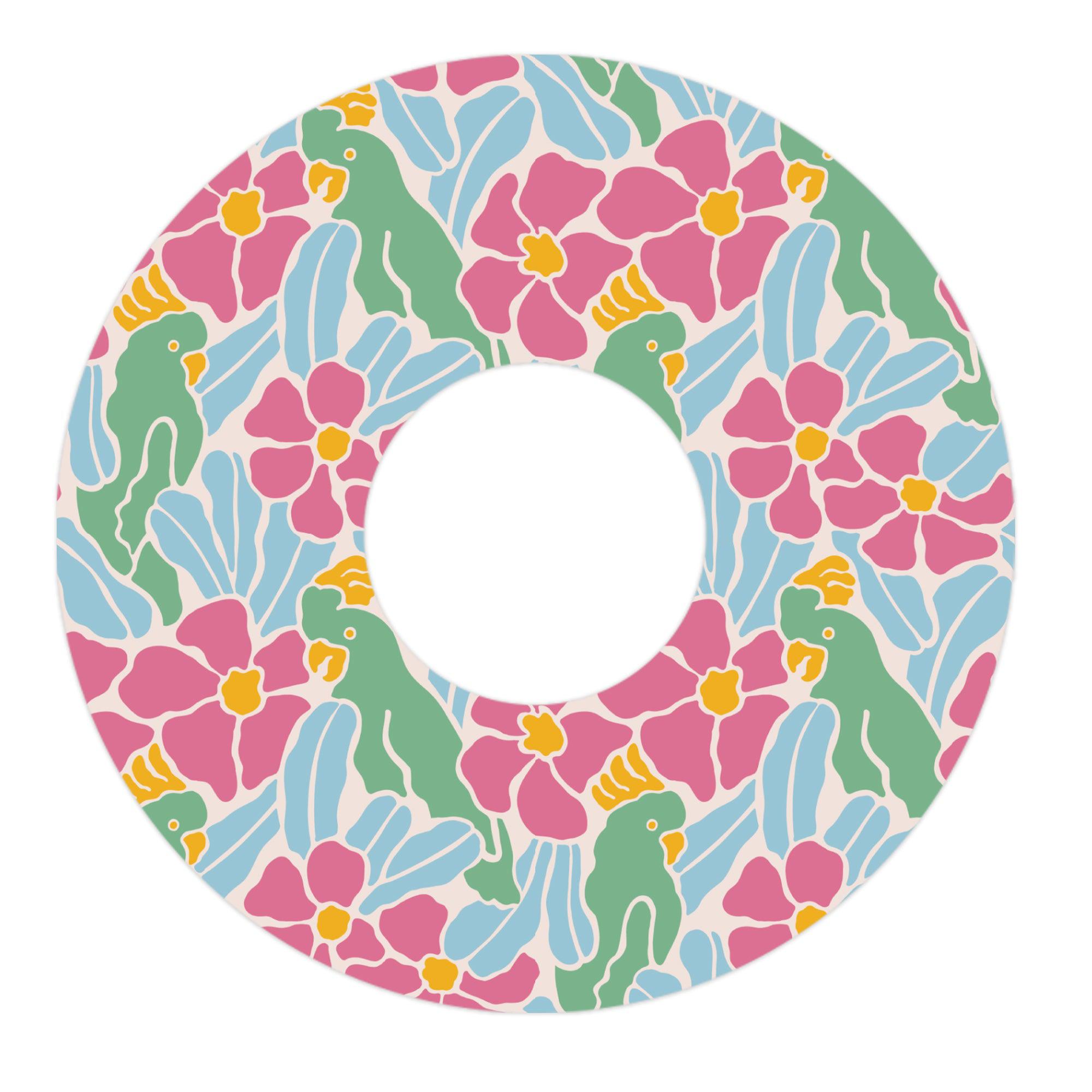 Retro Parrots Patch FreeStyle Libre 3 Plus & Lingo Patch Tape - Pump Peelz Retro Parrots Patch FreeStyle Libre 3 Plus & Lingo Patch Tape - Pump Peelz