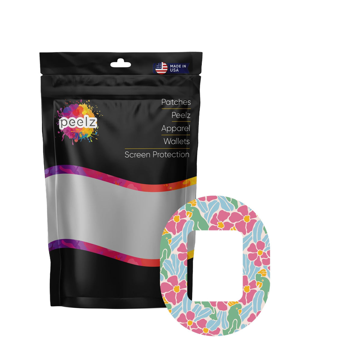 Retro Parrots Tandem Mobi Patch Tape - Pump Peelz Retro Parrots Tandem Mobi Patch Tape - Pump Peelz