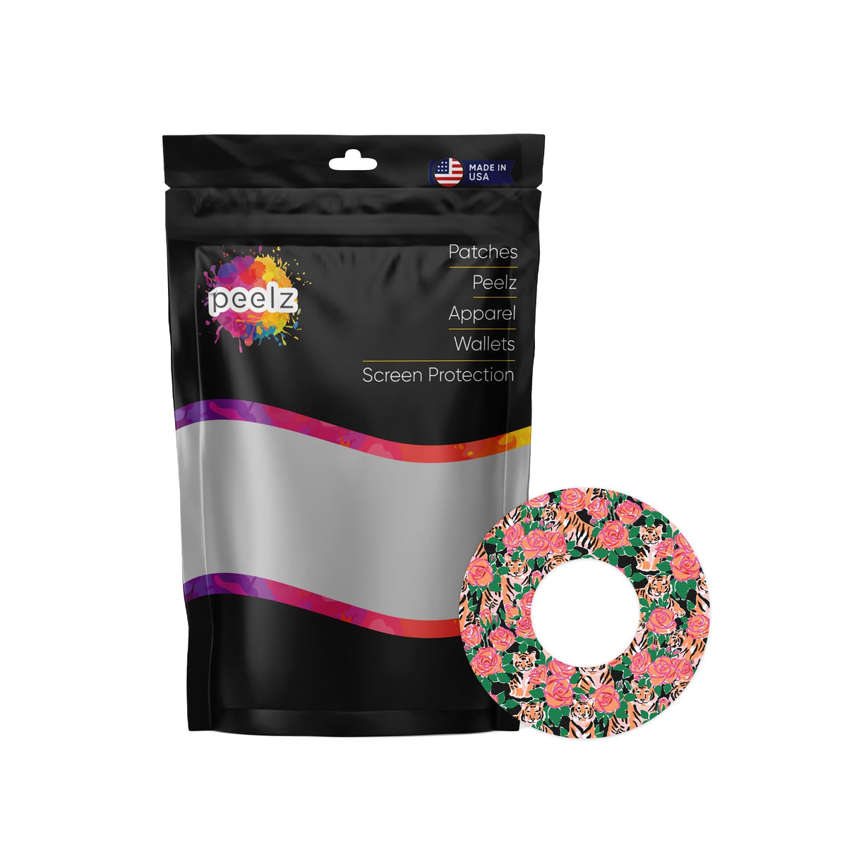 Rosey Tigers Freestyle Libre 2 Patch Tape - Pump Peelz Rosey Tigers Freestyle Libre 2 Patch Tape - Pump Peelz