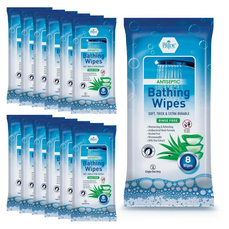 MedPride 8"x8" Bathing Wipes, 8 Counts / 12 box/ 2 box/case, 192 counts MedPride 8"x8" Bathing Wipes, 8 Counts / 12 box/ 2 box/case, 192 counts