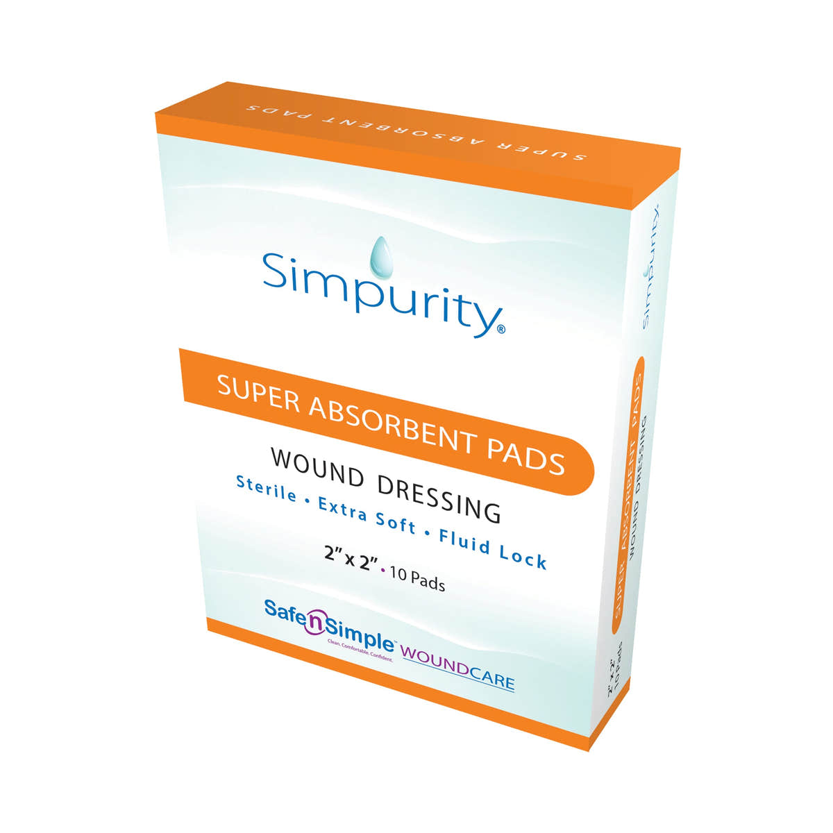 Safe N Simple Simpurity Super Absorbent Pad Wound Dressing (160 Count) Safe N Simple Simpurity Super Absorbent Pad Wound Dressing (160 Count)