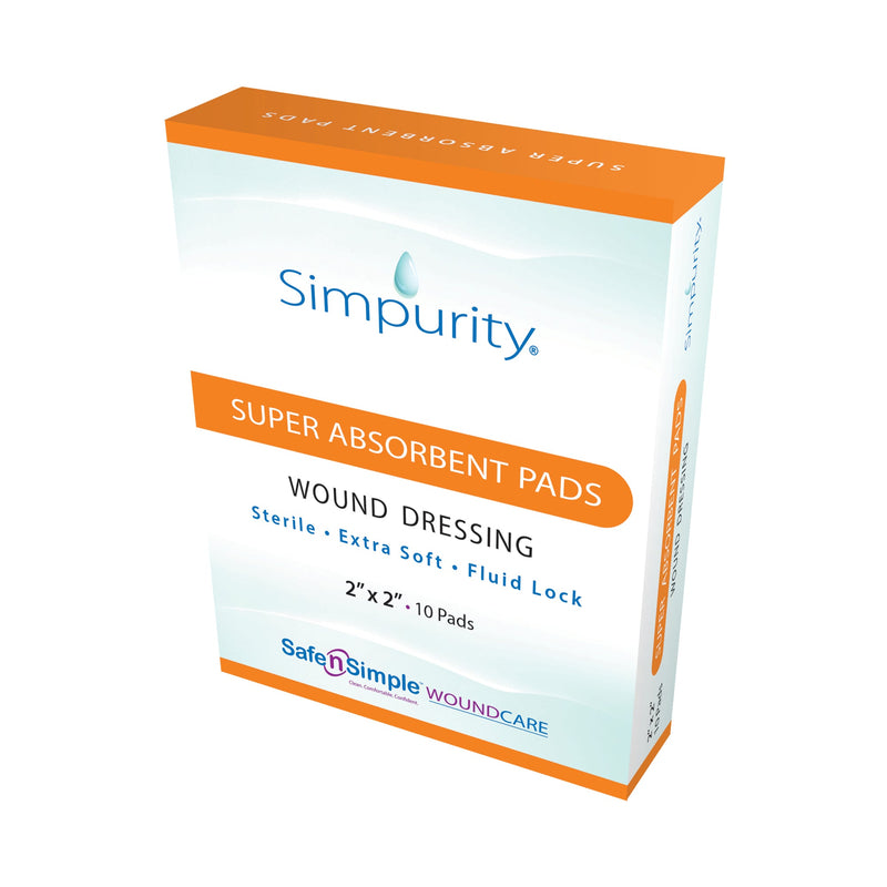 Safe N Simple Simpurity Super Absorbent Pad Wound Dressing (160 Count) Safe N Simple Simpurity Super Absorbent Pad Wound Dressing (160 Count)