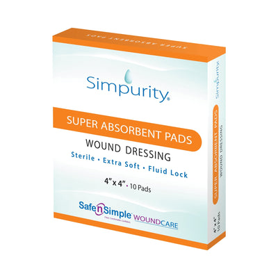 Safe N Simple Simpurity Super Absorbent Pad Wound Dressing (160 Count) Safe N Simple Simpurity Super Absorbent Pad Wound Dressing (160 Count)