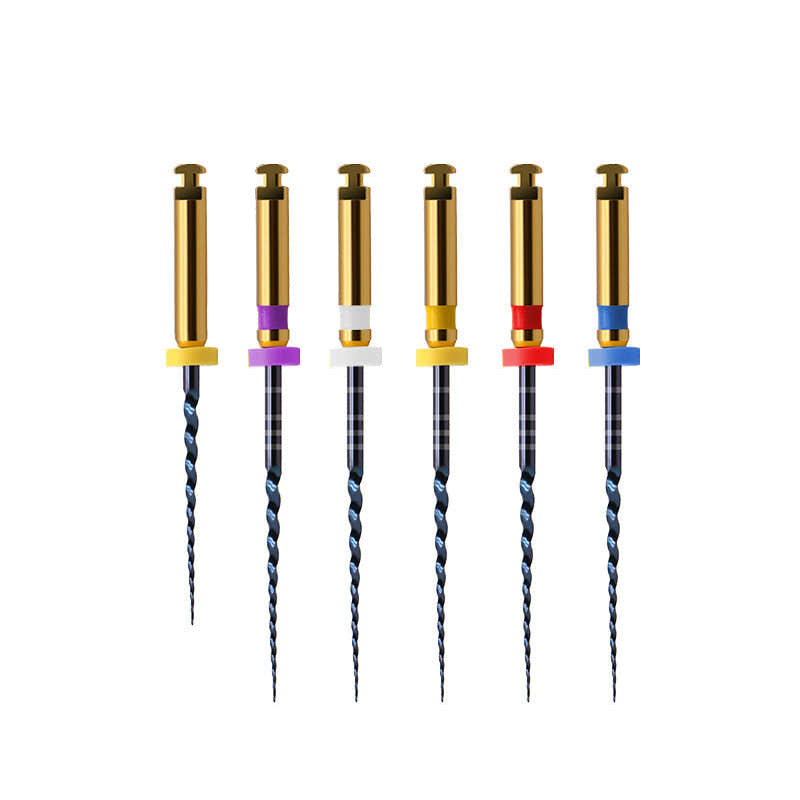 Endo Rotary Taper NiTi File, Silver, Gold and Blue 6pcs Pack Endo Rotary Taper NiTi File, Silver, Gold and Blue 6pcs Pack