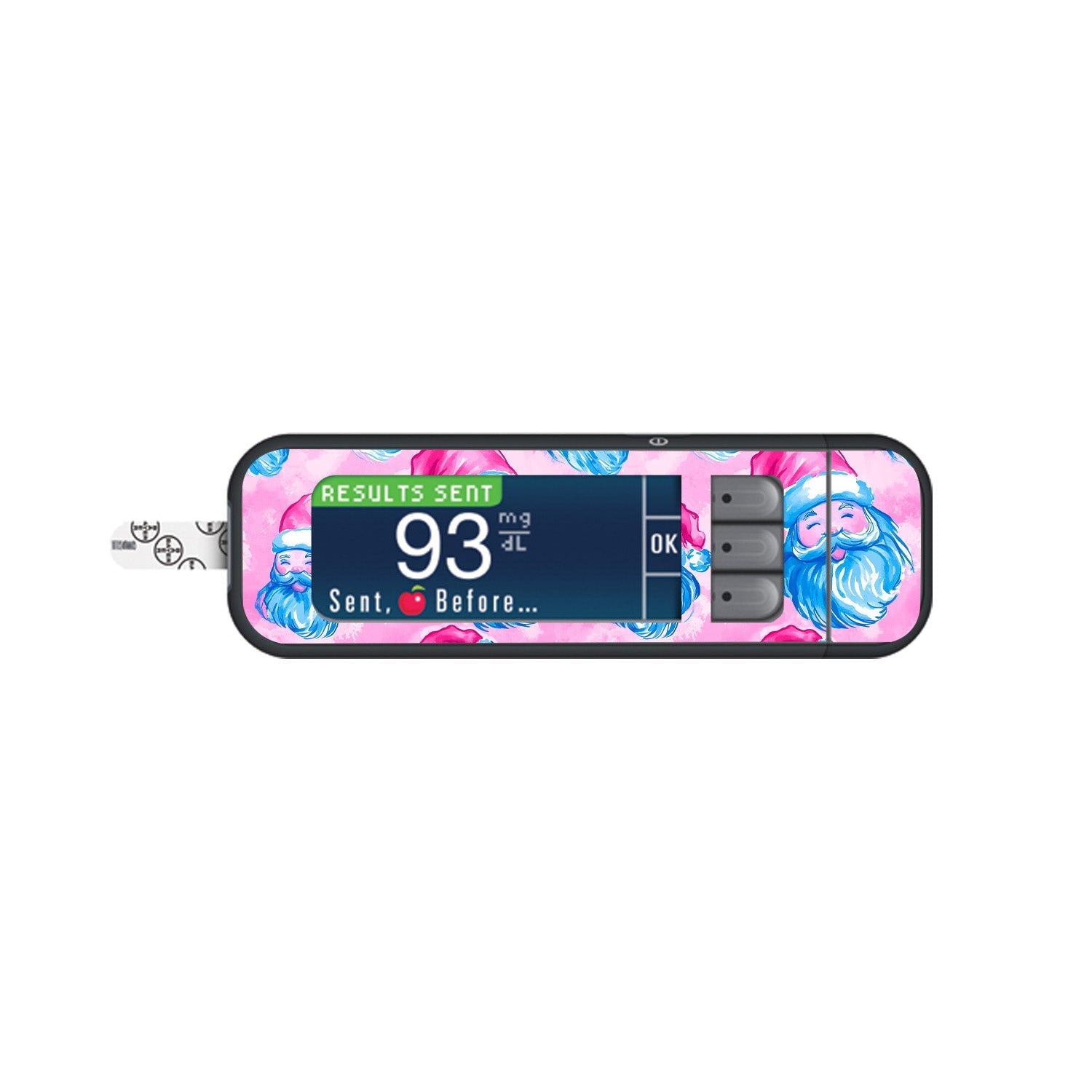 Santa Sticker for Bayer Contour Next Glucometer Santa Sticker for Bayer Contour Next Glucometer