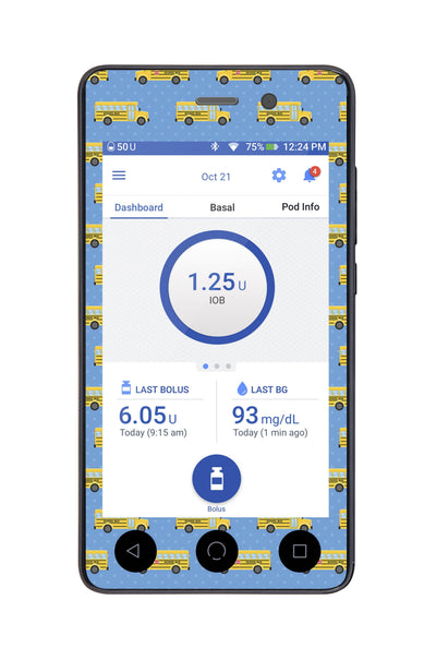 School Bus Sticker for Omnipod DASH® PDM – Pump Peelz School Bus Sticker for Omnipod DASH® PDM – Pump Peelz