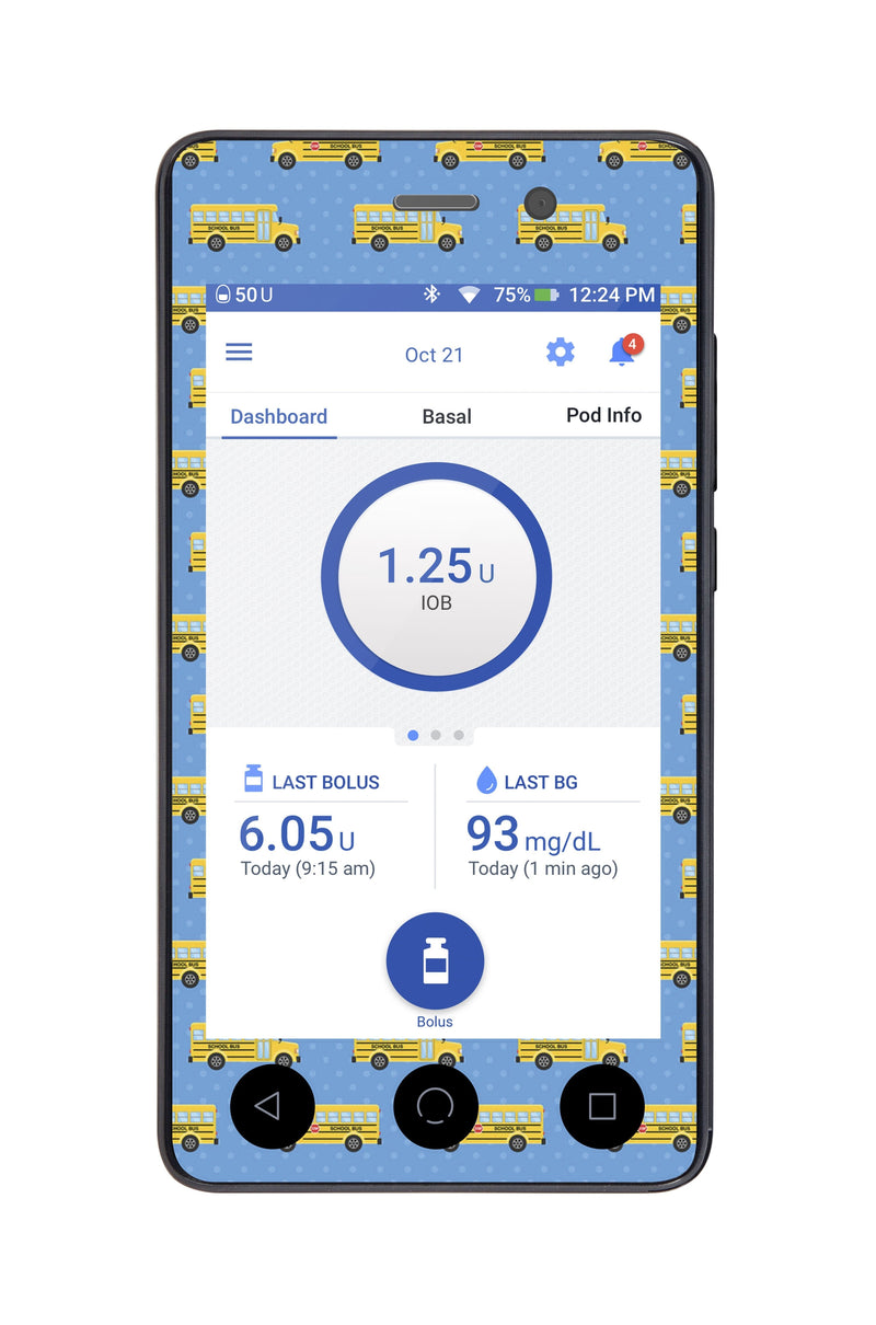 School Bus Sticker for Omnipod DASH® PDM – Pump Peelz School Bus Sticker for Omnipod DASH® PDM – Pump Peelz
