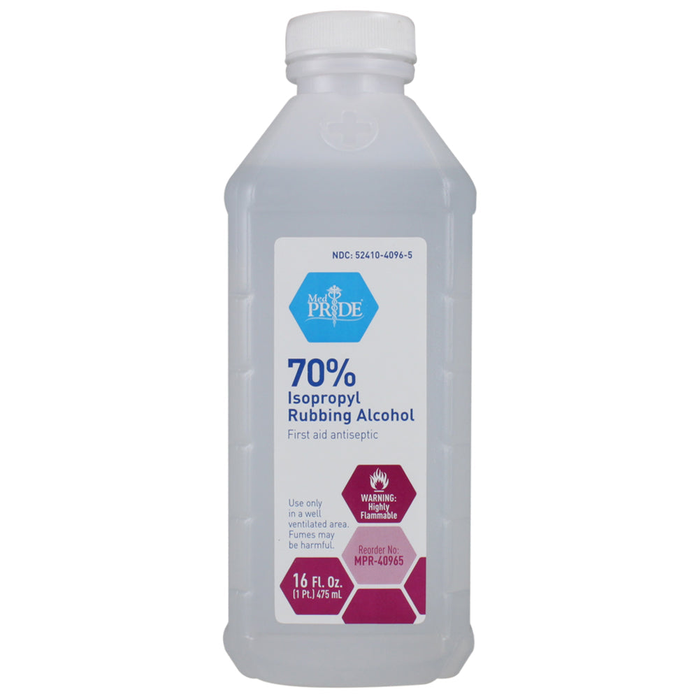 MedPride Isopropyl Rubbing 70% Alcohol - 16oz - Case of 24 MedPride Isopropyl Rubbing 70% Alcohol - 16oz - Case of 24