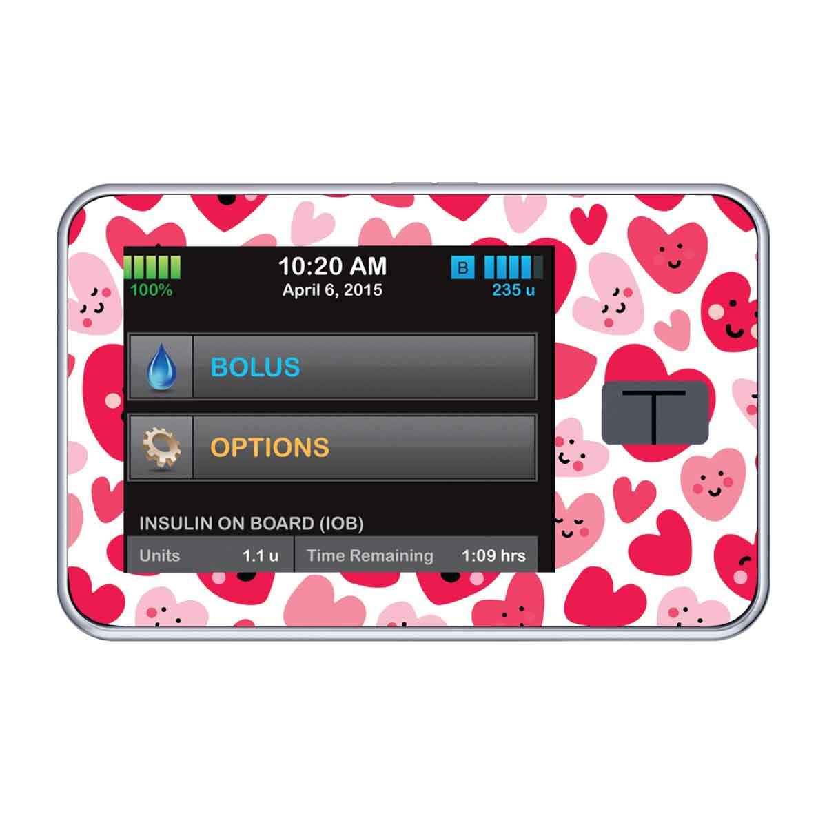 Smiley Hearts Sticker for Tandem t:slim Smiley Hearts Sticker for Tandem t:slim