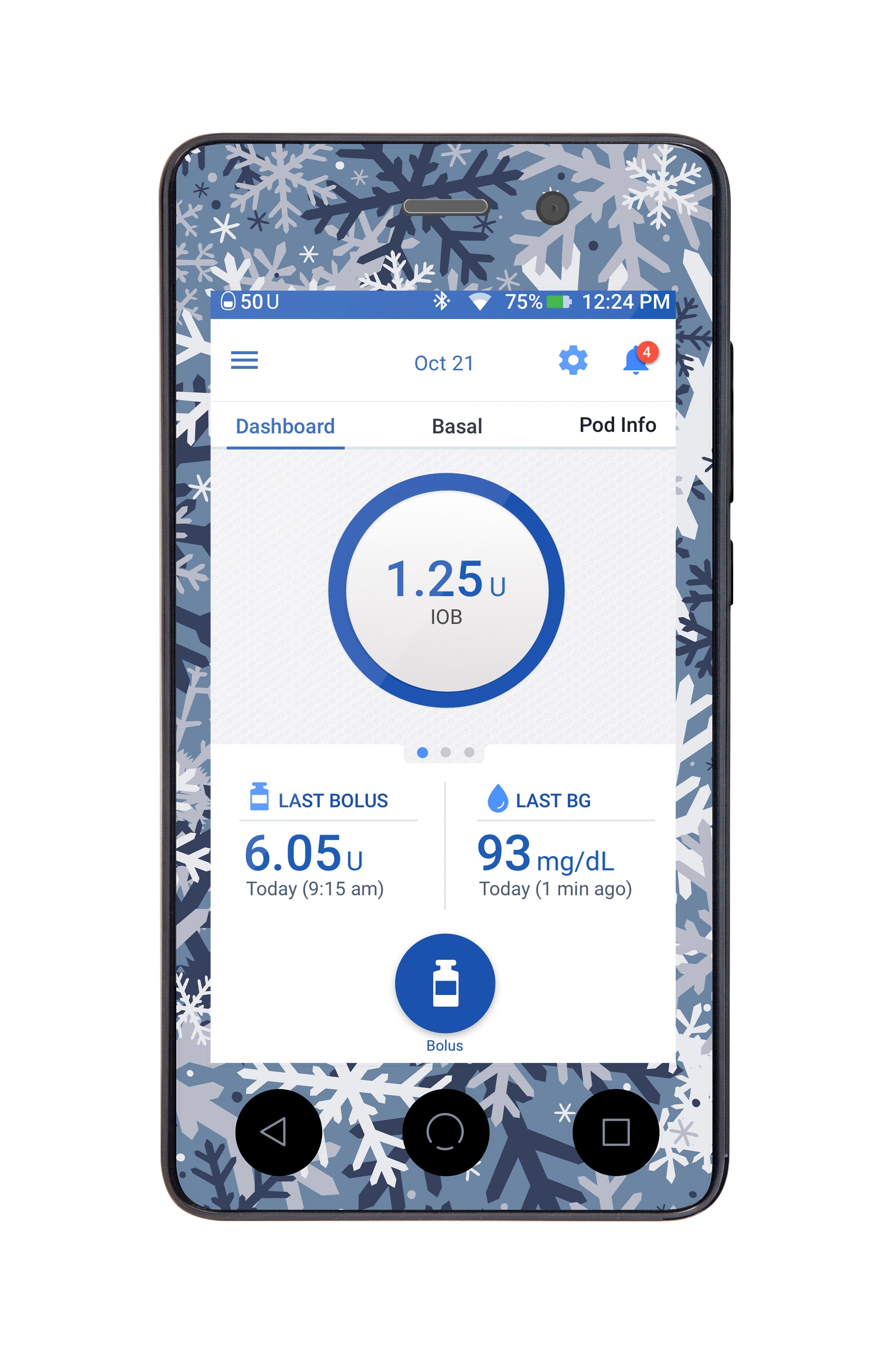 Snowy Camo Sticker for Omnipod DASH® PDM – Pump Peelz Snowy Camo Sticker for Omnipod DASH® PDM – Pump Peelz