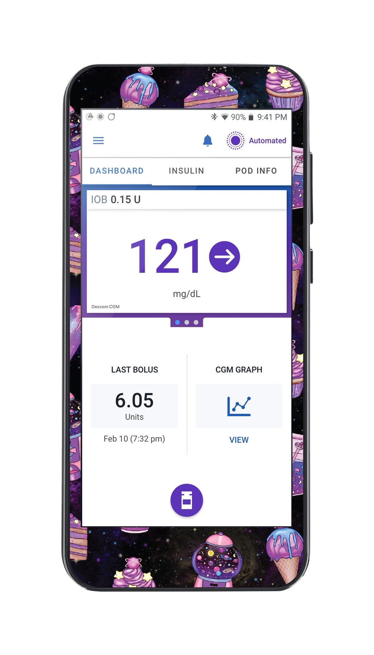 Space Candy Sticker for Omnipod® 5 Controller – Pump Peelz Space Candy Sticker for Omnipod® 5 Controller – Pump Peelz