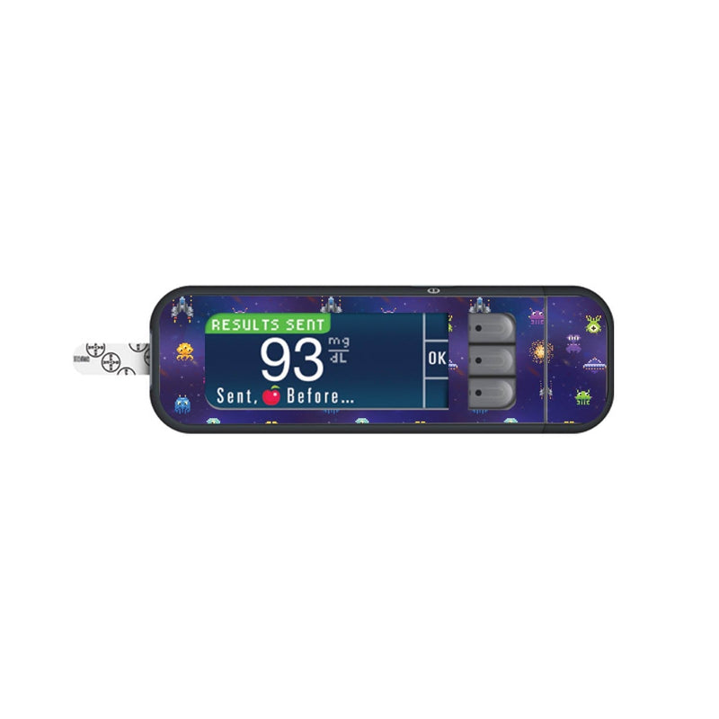 Space Invaders Sticker for Bayer Contour Next Glucometer Space Invaders Sticker for Bayer Contour Next Glucometer
