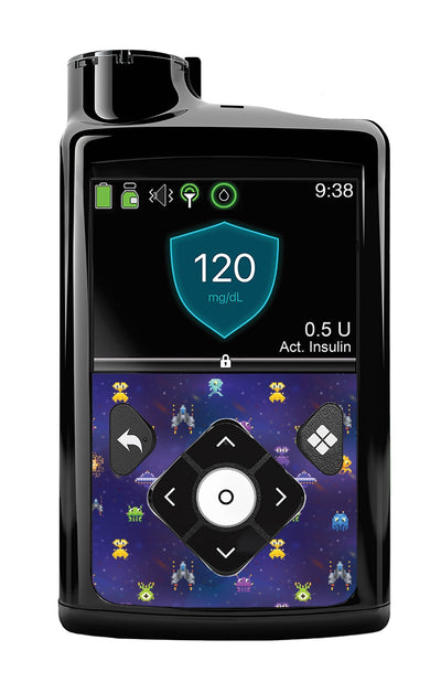 Space Invaders Sticker for Medtronic MiniMed 770G & 780G Space Invaders Sticker for Medtronic MiniMed 770G & 780G