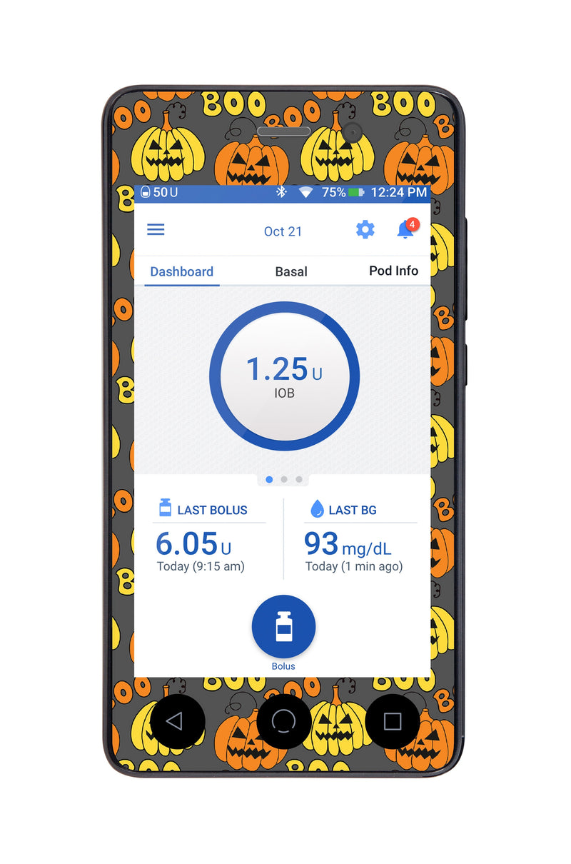 Spooked Sticker for Omnipod DASH® PDM – Pump Peelz Spooked Sticker for Omnipod DASH® PDM – Pump Peelz
