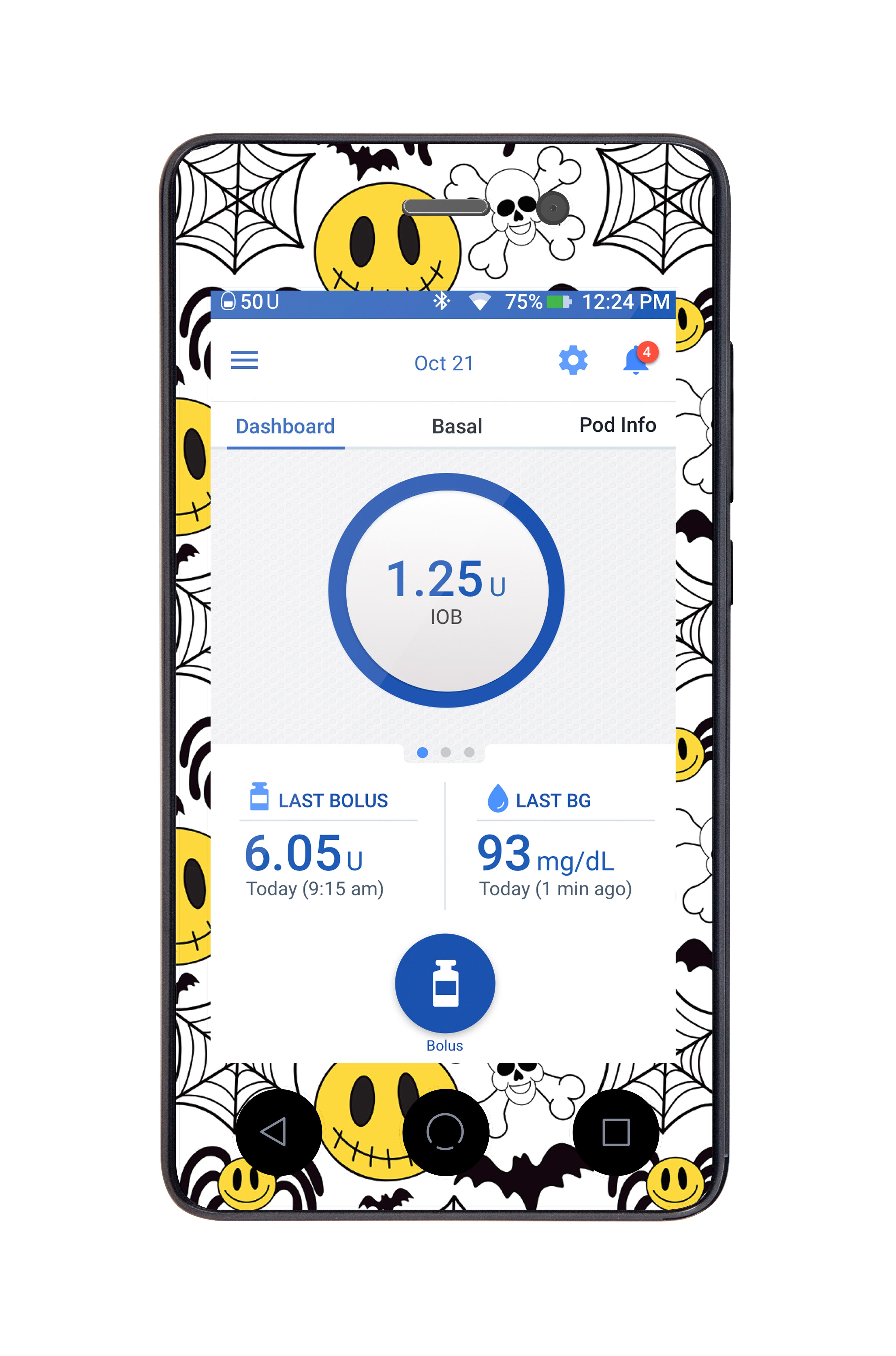 Spooky Season Sticker for Omnipod DASH® PDM – Pump Peelz Spooky Season Sticker for Omnipod DASH® PDM – Pump Peelz