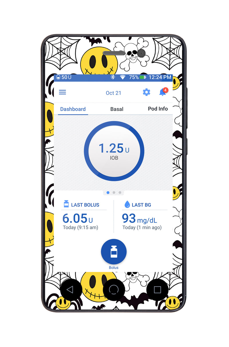 Spooky Season Sticker for Omnipod DASH® PDM – Pump Peelz Spooky Season Sticker for Omnipod DASH® PDM – Pump Peelz