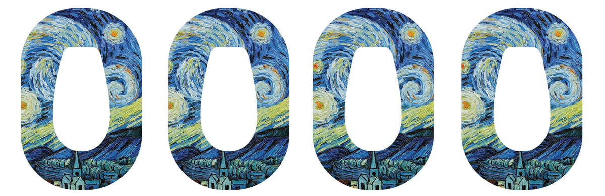Starry Night Dexcom G6 Patch Tape - Pump Peelz Starry Night Dexcom G6 Patch Tape - Pump Peelz