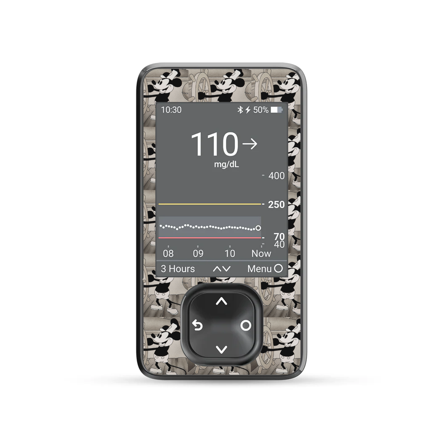 Steamboat Willie DEXCOM G7 and Stelo and G6 Touchscreen Receiver Sticker Steamboat Willie DEXCOM G7 and Stelo and G6 Touchscreen Receiver Sticker