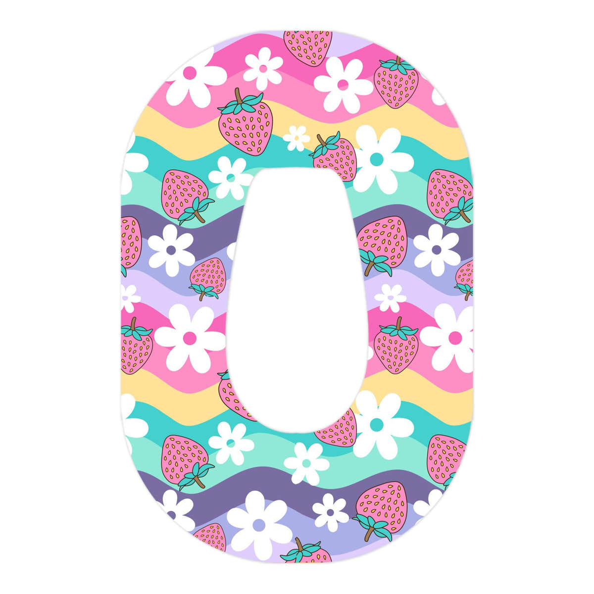 Strawberry Swing Patch Dexcom G6 Patch Tape - Pump Peelz Strawberry Swing Patch Dexcom G6 Patch Tape - Pump Peelz