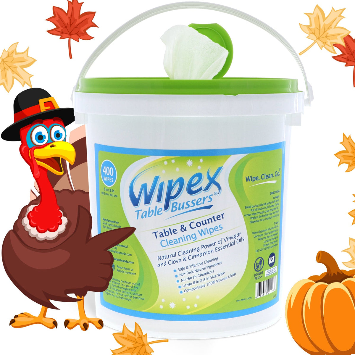 Table Bussers® Plant-Based All-Purpose Cleaning Wipes | Autumn-Scented Table Bussers® Plant-Based All-Purpose Cleaning Wipes | Autumn-Scented