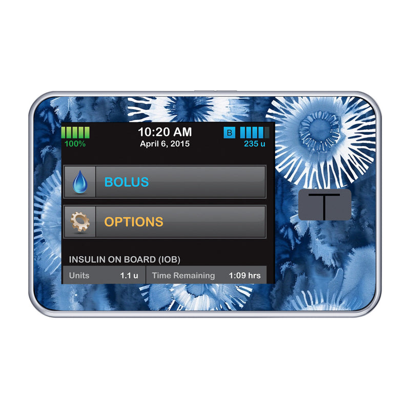 Monochrome Blue Tie Dye Sticker for Tandem t:slim Monochrome Blue Tie Dye Sticker for Tandem t:slim