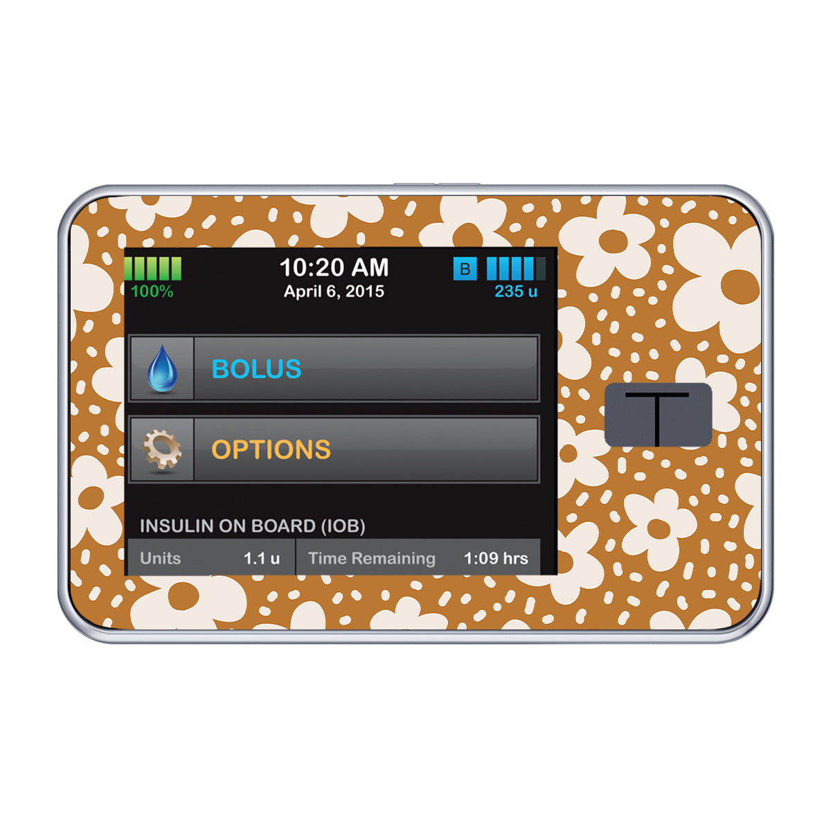 Caramel Daisies Tandem t:slim X2 - Pump Peelz Caramel Daisies Tandem t:slim X2 - Pump Peelz