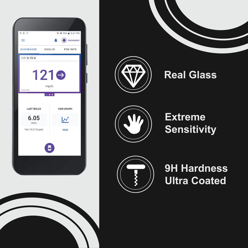 Tempered Glass Screen Protector for Omnipod® 5 Controller – Pump Peelz Tempered Glass Screen Protector for Omnipod® 5 Controller – Pump Peelz