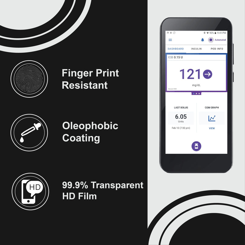 Tempered Glass Screen Protector for Omnipod® 5 Controller – Pump Peelz Tempered Glass Screen Protector for Omnipod® 5 Controller – Pump Peelz