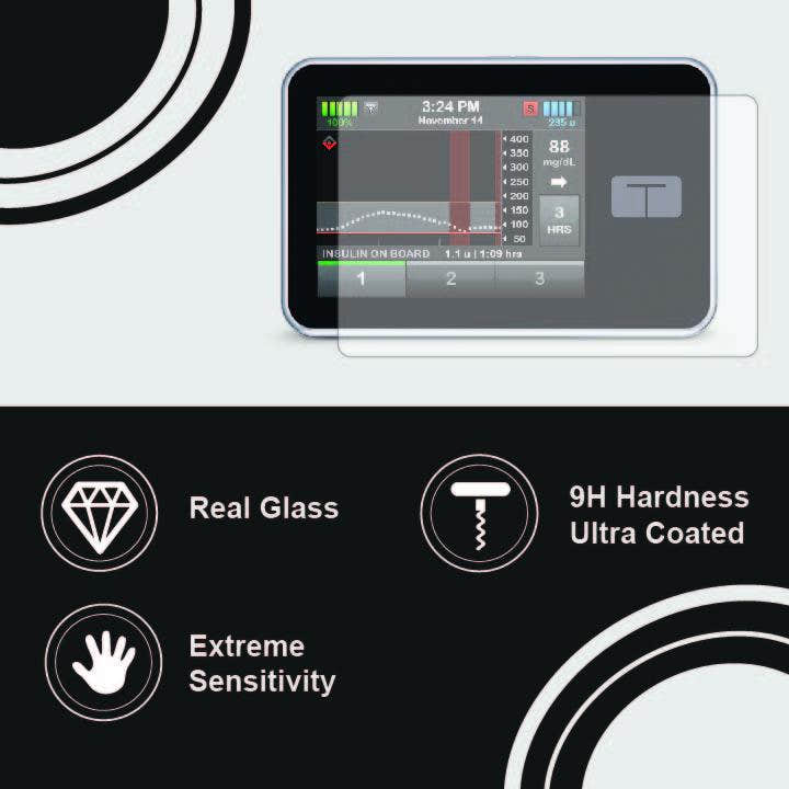 Tempered Glass Screen Protector for Tandem t:slim ® Diabetes Care Tempered Glass Screen Protector for Tandem t:slim ® Diabetes Care