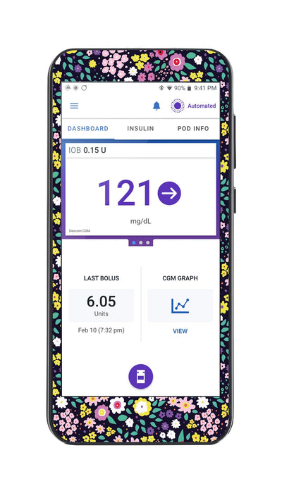 Tiny Flowers Sticker for Omnipod® 5 Controller – Pump Peelz Tiny Flowers Sticker for Omnipod® 5 Controller – Pump Peelz