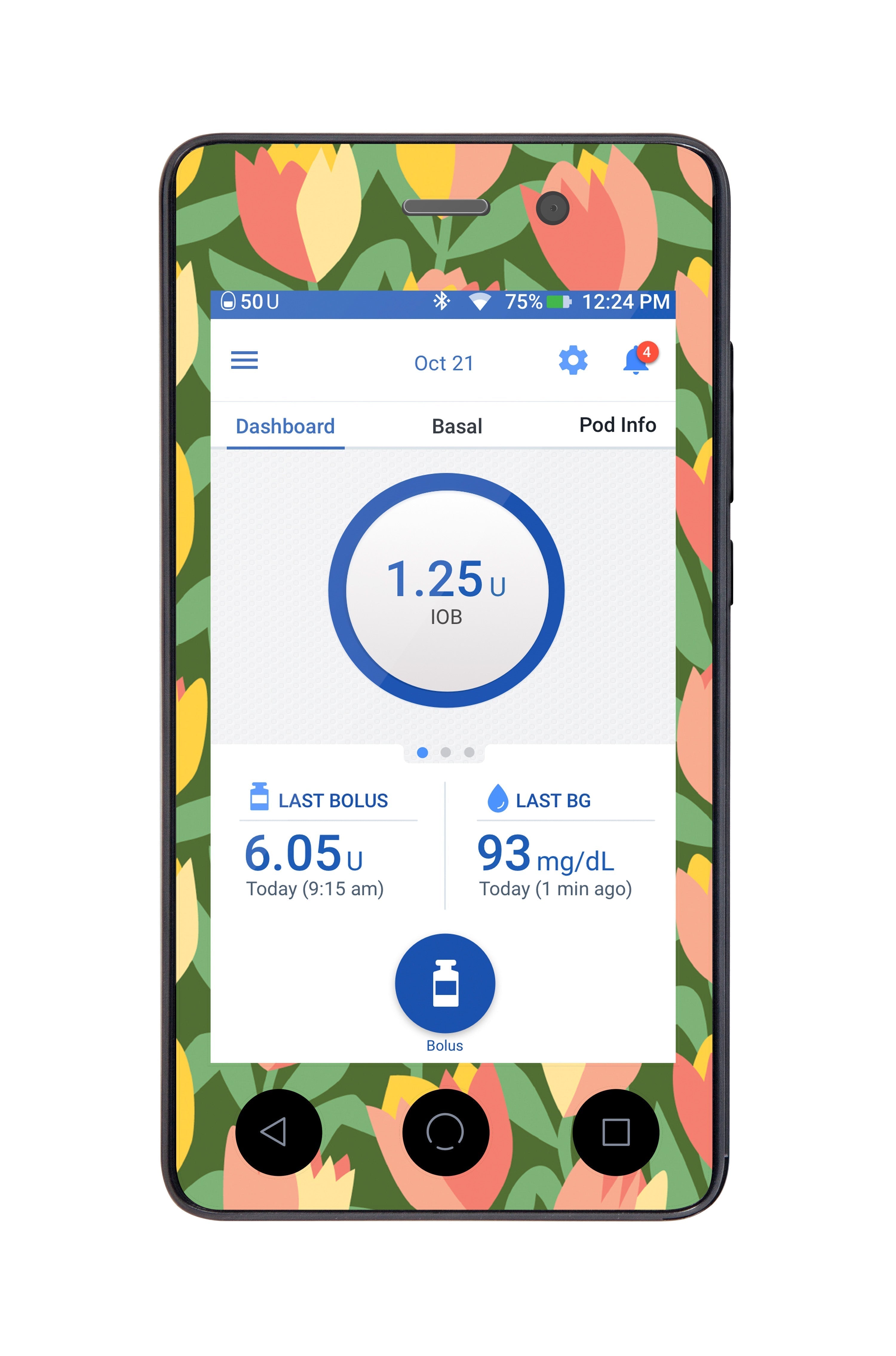 Tons Of Tulips Sticker for Omnipod DASH® PDM – Pump Peelz Tons Of Tulips Sticker for Omnipod DASH® PDM – Pump Peelz