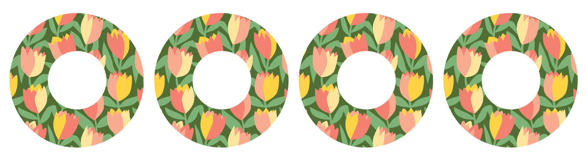 Tons Of Tulips Patch Tape Designed for the FreeStyle Libre 2 Tons Of Tulips Patch Tape Designed for the FreeStyle Libre 2