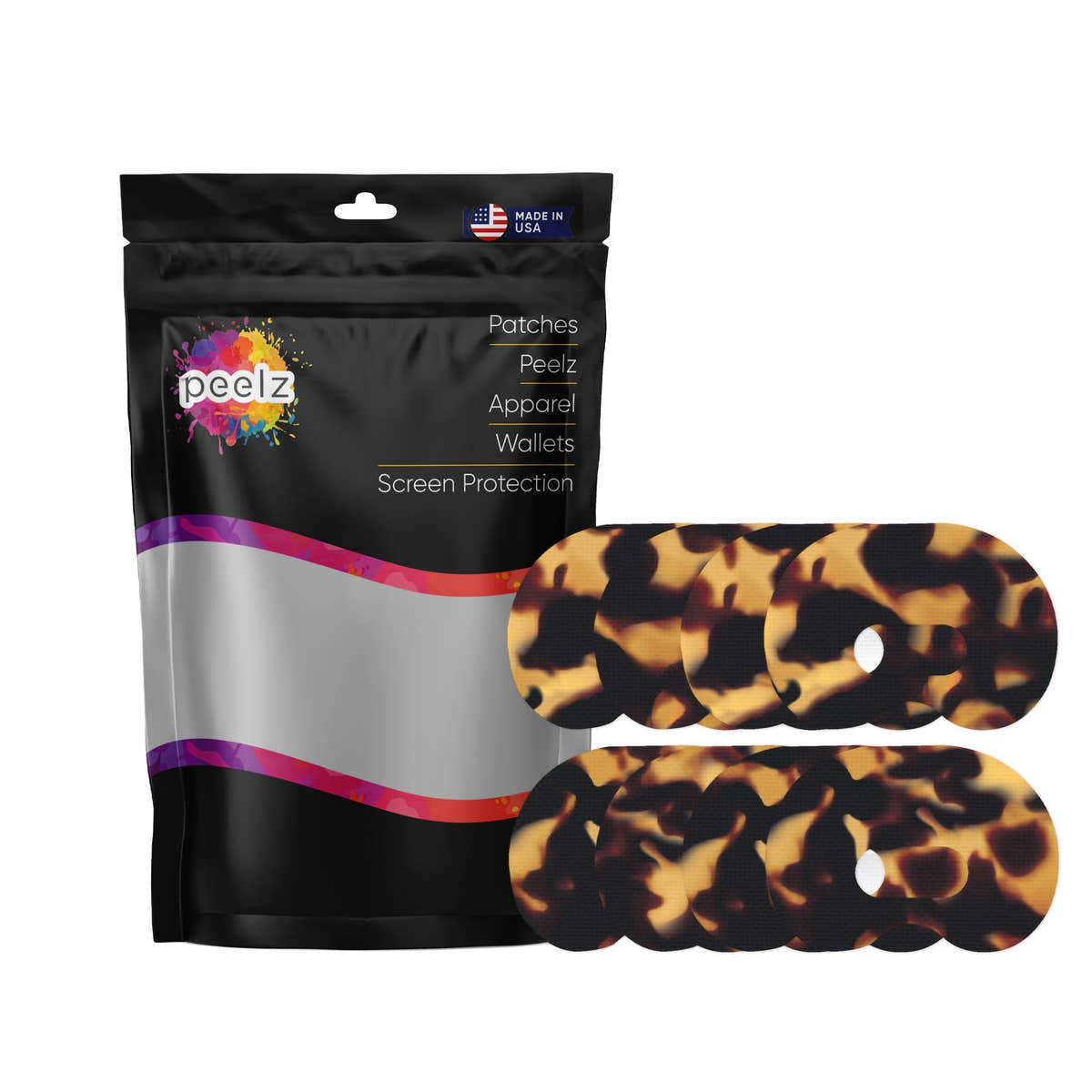 Tortoise Shell Medtronic Guardian Connect Patch Tape - Pump Peelz Tortoise Shell Medtronic Guardian Connect Patch Tape - Pump Peelz