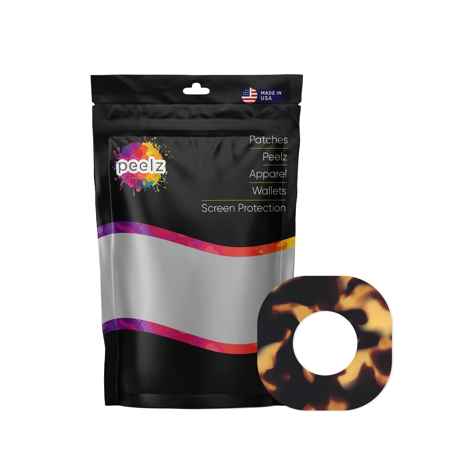Tortoise Shell Dexcom G7 and Stelo Patch Tape - Pump Peelz Tortoise Shell Dexcom G7 and Stelo Patch Tape - Pump Peelz