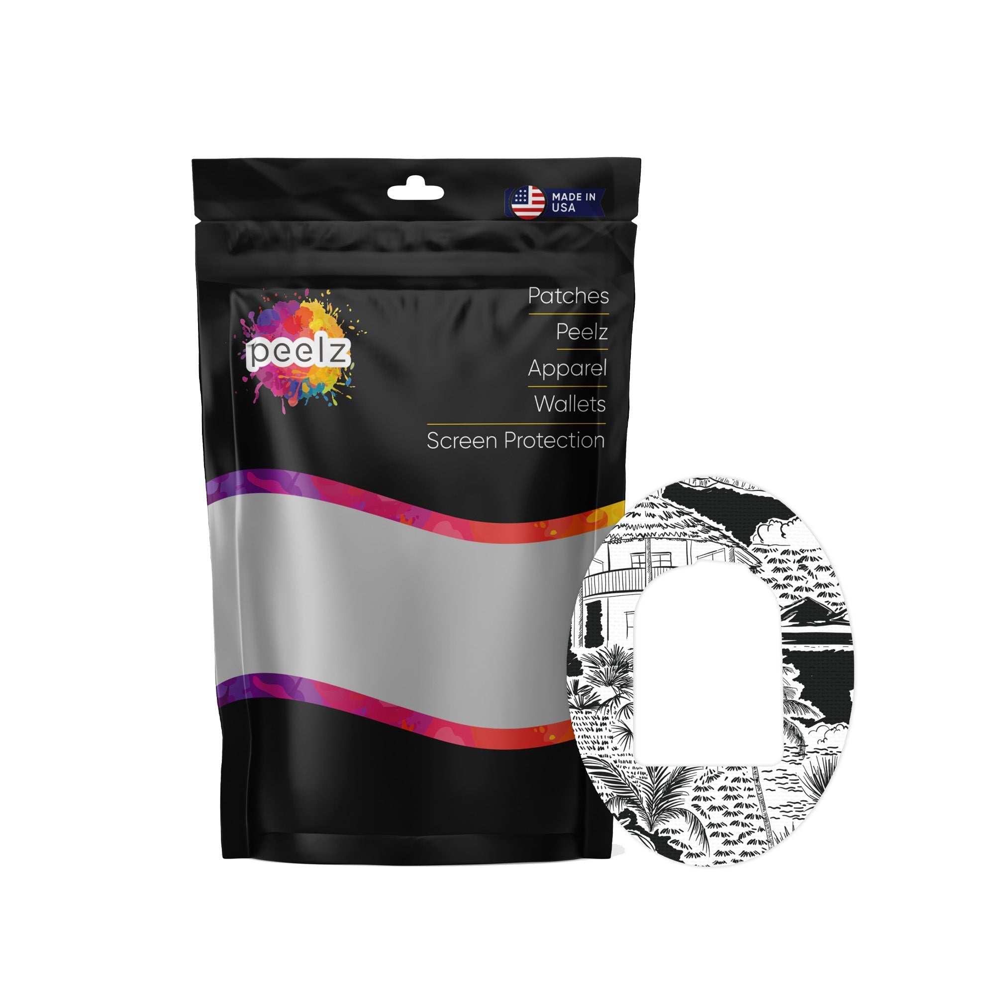 Tropical Sketch Pod Patch Tape - Pump Peelz Tropical Sketch Pod Patch Tape - Pump Peelz