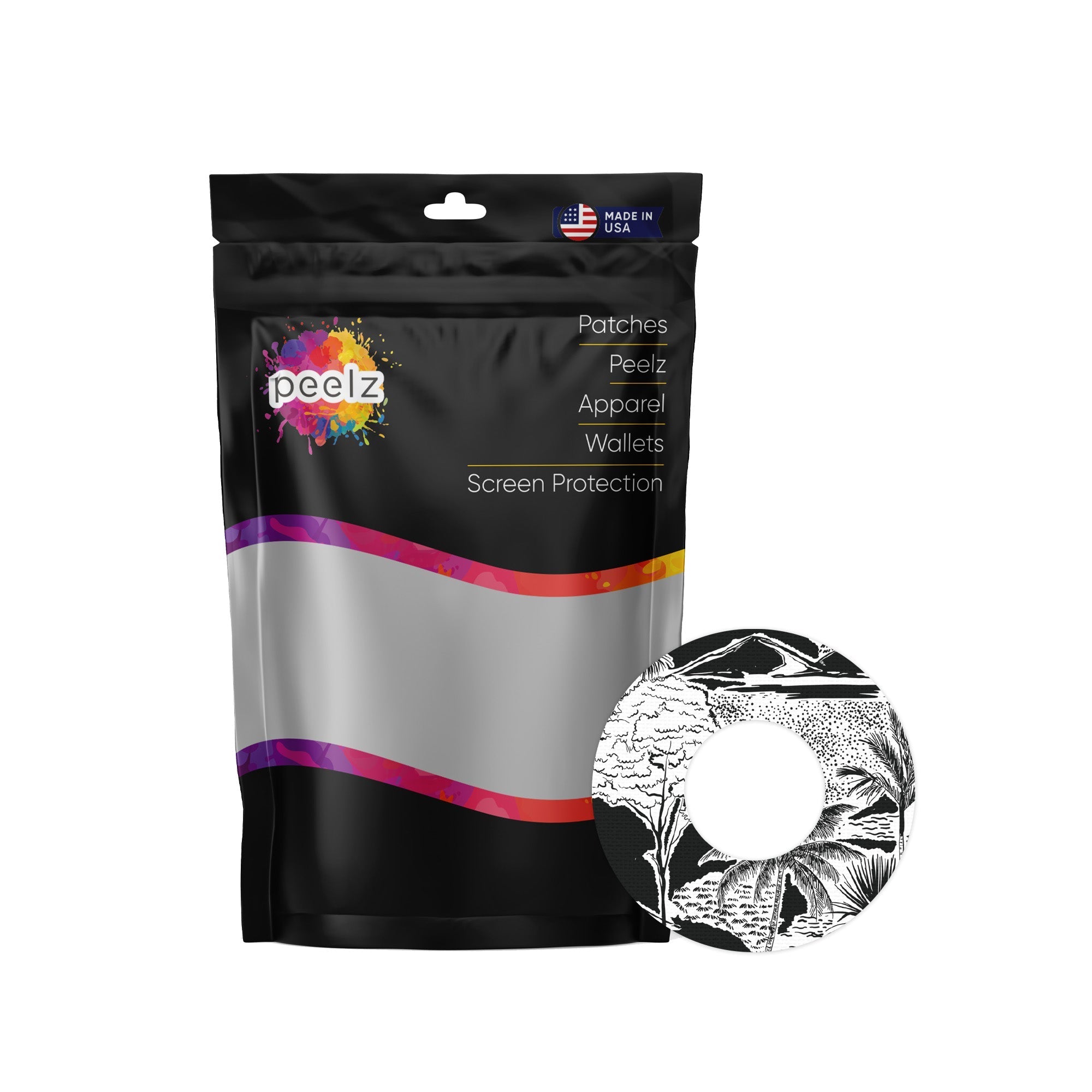 Tropical Sketch Patch Tape Designed for the FreeStyle Libre 2 Tropical Sketch Patch Tape Designed for the FreeStyle Libre 2