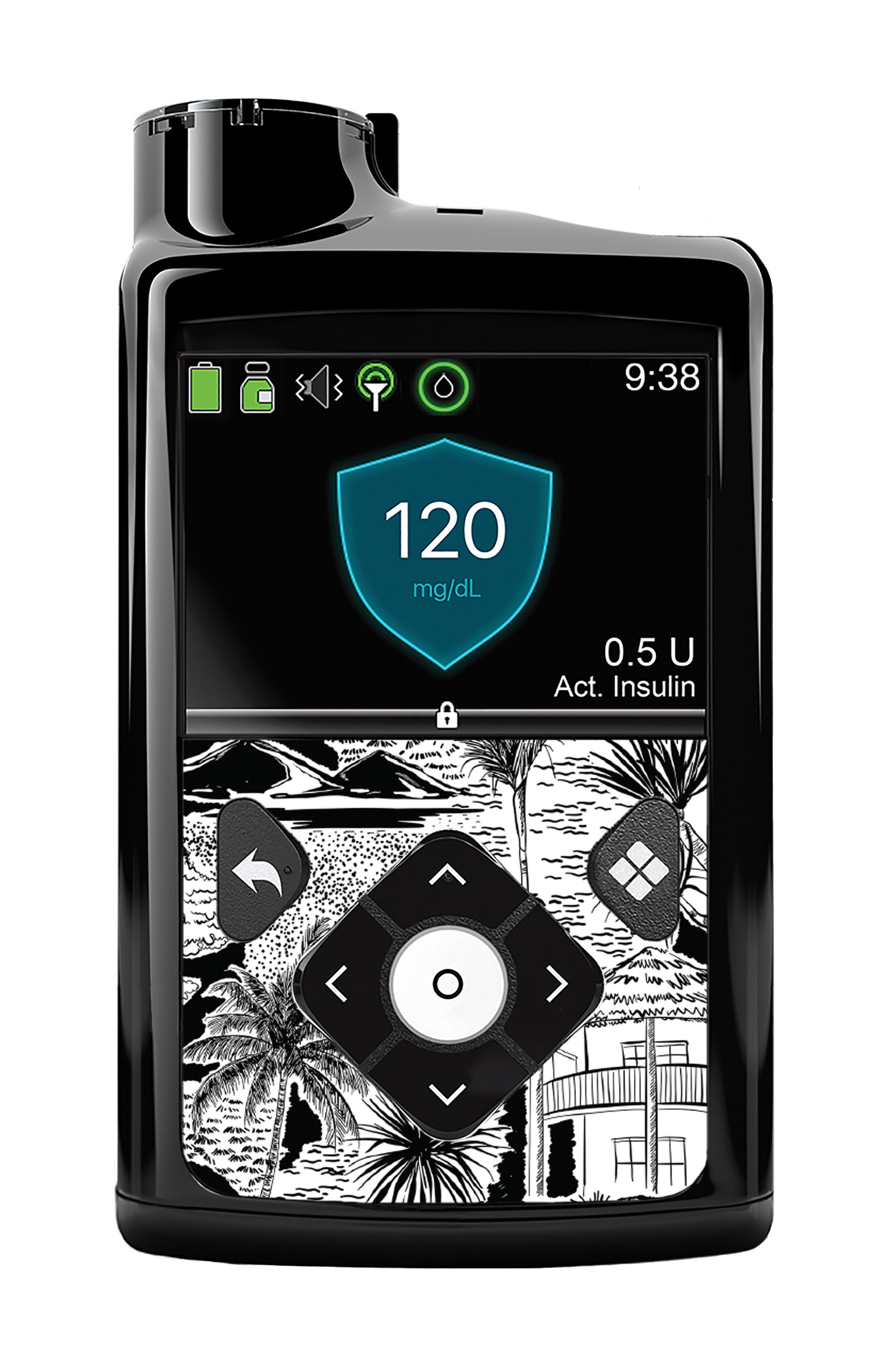 Tropical Sketch Sticker for Medtronic MiniMed 770G & 780G Tropical Sketch Sticker for Medtronic MiniMed 770G & 780G