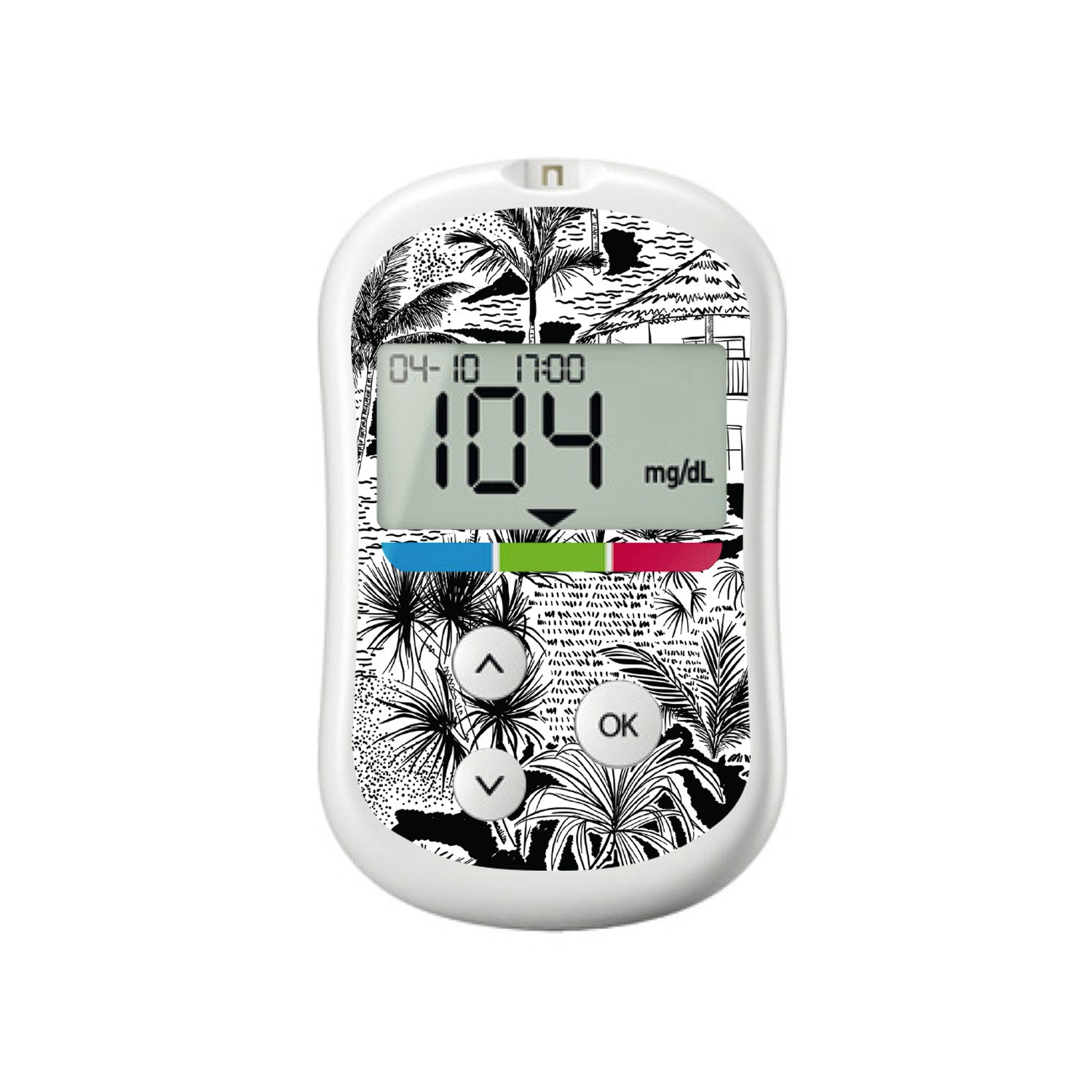 Tropical Sketch for OneTouch Verio Flex Glucometer Tropical Sketch for OneTouch Verio Flex Glucometer