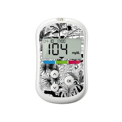 Tropical Sketch for OneTouch Verio Flex Glucometer Tropical Sketch for OneTouch Verio Flex Glucometer