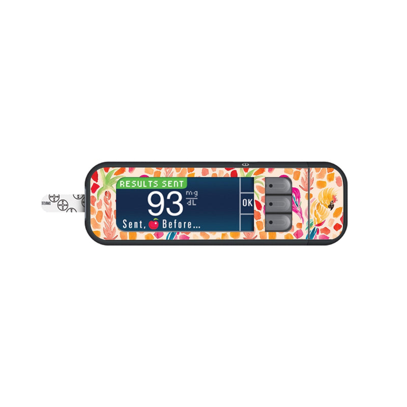 Tropical Watercolor Sticker for Bayer Contour Next Glucometer Tropical Watercolor Sticker for Bayer Contour Next Glucometer