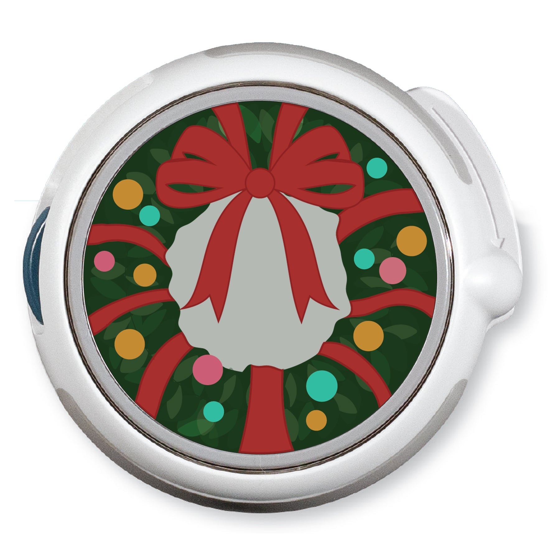 CF Holiday Wreath twiist™ Automated Insulin Delivery System Stickers - Pump Peelz CF Holiday Wreath twiist™ Automated Insulin Delivery System Stickers - Pump Peelz