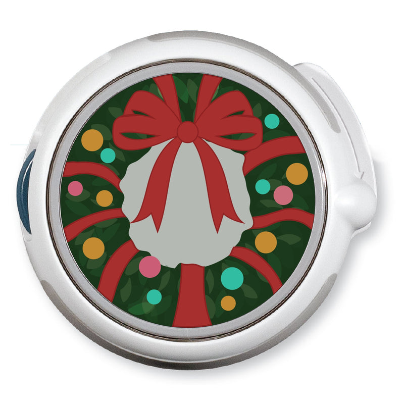 CF Holiday Wreath twiist™ Automated Insulin Delivery System Stickers - Pump Peelz CF Holiday Wreath twiist™ Automated Insulin Delivery System Stickers - Pump Peelz