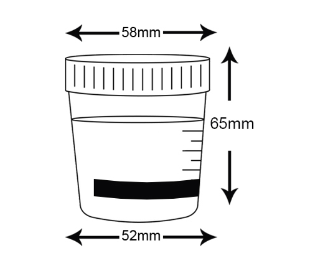 URINE SPECIMEN CONTAINER (WITH TEMPRATURE STRIP) URINE SPECIMEN CONTAINER (WITH TEMPRATURE STRIP)