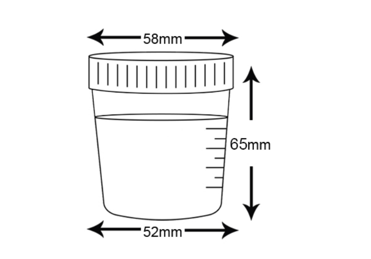 Urine Cup without Temperature Strip 90ml Urine Cup without Temperature Strip 90ml