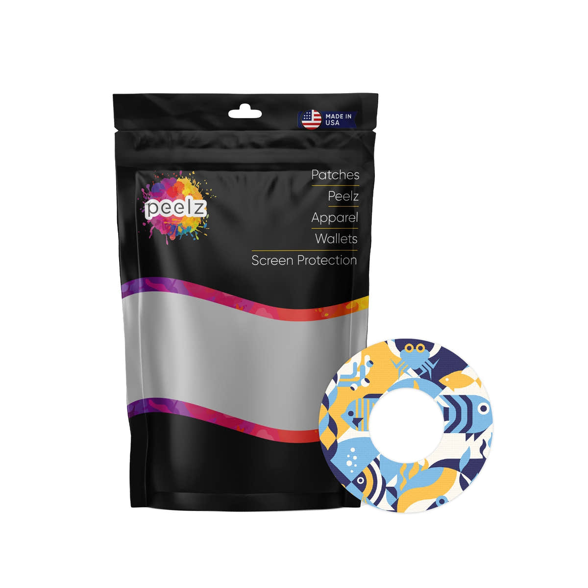 Underwater Abstract Patch Tape Designed for the FreeStyle Libre 2 Underwater Abstract Patch Tape Designed for the FreeStyle Libre 2