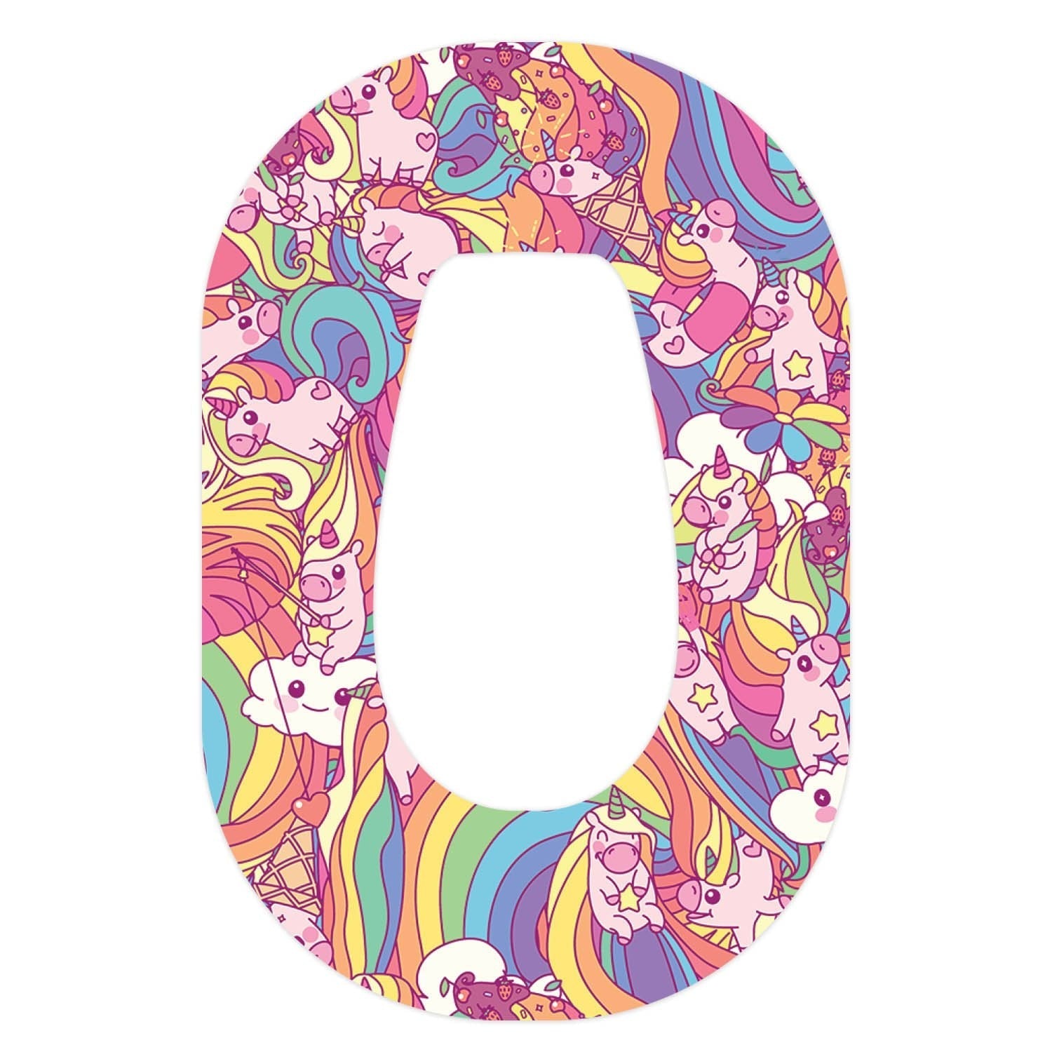 Unicorn Swirls Dexcom G6 Patch Tape - Pump Peelz Unicorn Swirls Dexcom G6 Patch Tape - Pump Peelz