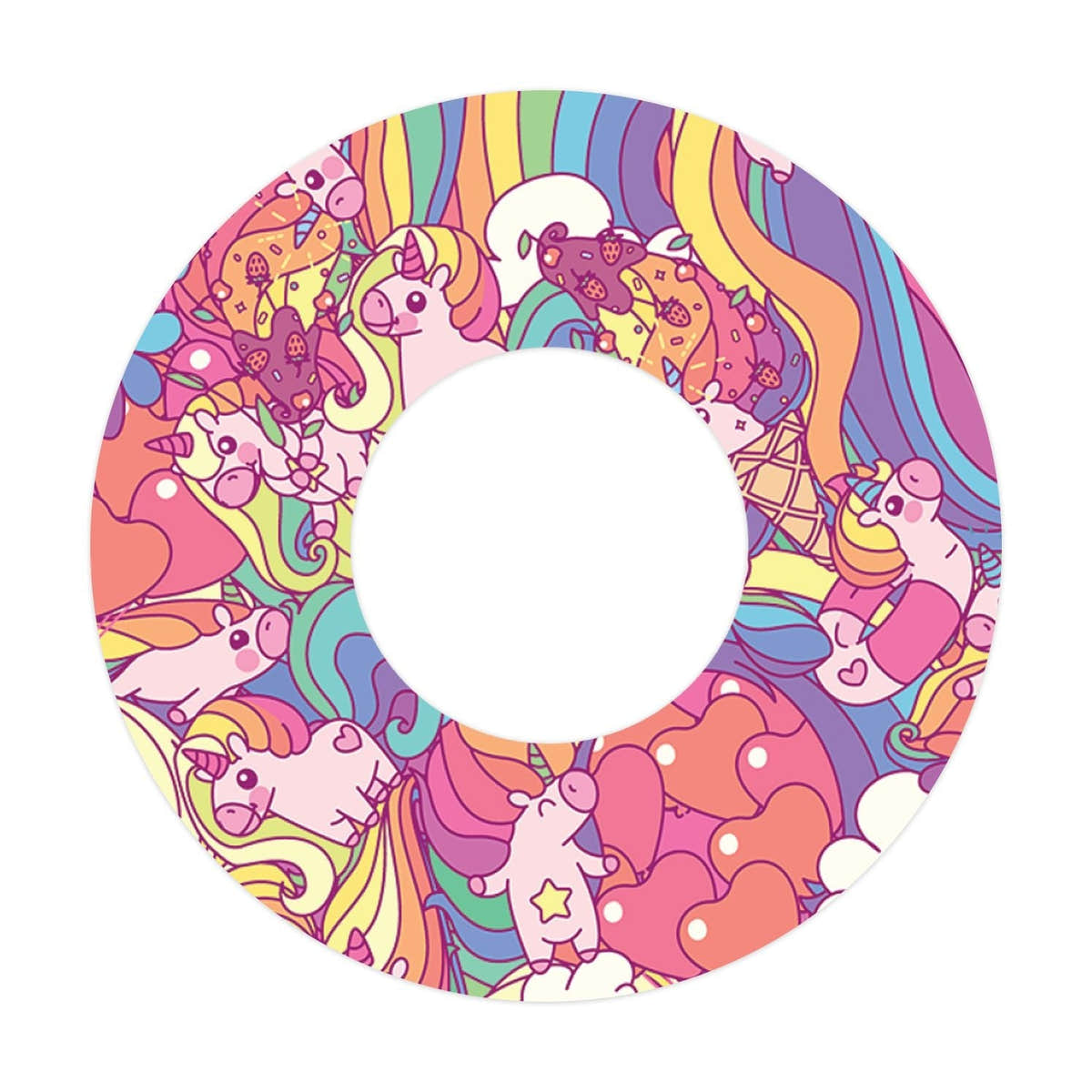 Unicorn Swirls Patch Tape Designed for the FreeStyle Libre 2 Unicorn Swirls Patch Tape Designed for the FreeStyle Libre 2